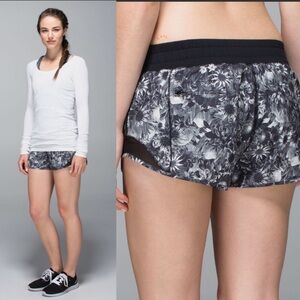 Lululemon Original Hotty Hot Short- Black Angel Wing